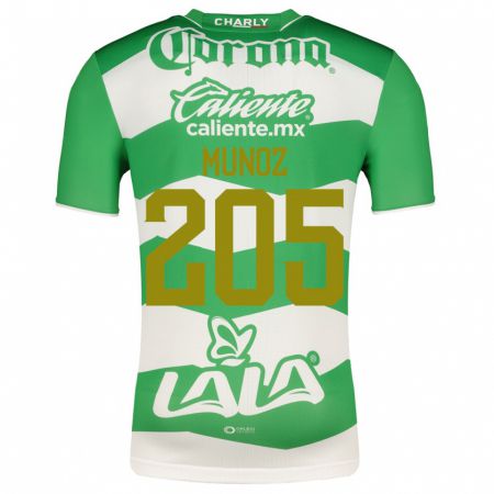 Kandiny Niño Camiseta Guillermo Muñoz #205 Verde 1ª Equipación 2023/24 La Camisa Chile
