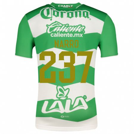Kandiny Niño Camiseta Ernesto Narro #237 Verde 1ª Equipación 2023/24 La Camisa Chile
