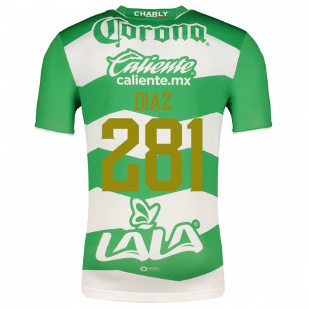 Kandiny Niño Camiseta Didier Díaz #281 Verde 1ª Equipación 2023/24 La Camisa Chile