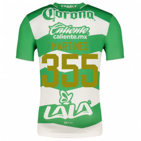 Kandiny Niño Camiseta Leonardo Martinez #355 Verde 1ª Equipación 2023/24 La Camisa Chile