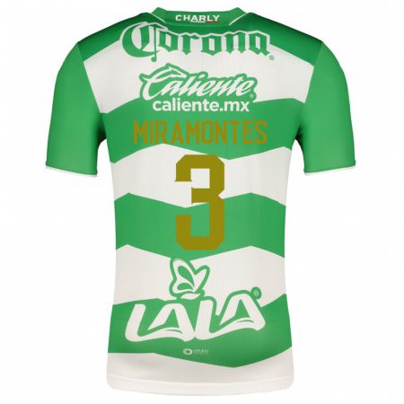 Kandiny Niño Camiseta Natalia Miramontes #3 Verde 1ª Equipación 2023/24 La Camisa Chile