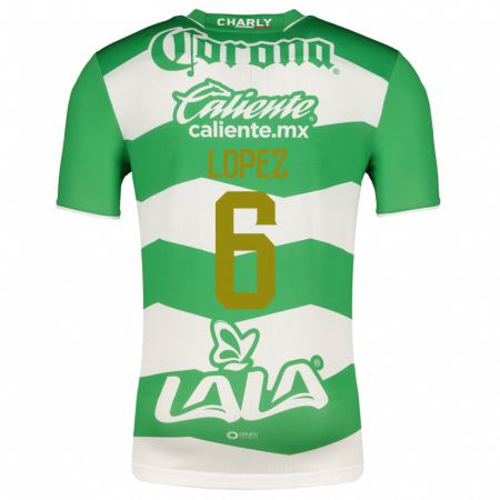 Kandiny Niño Camiseta Brenda López #6 Verde 1ª Equipación 2023/24 La Camisa Chile