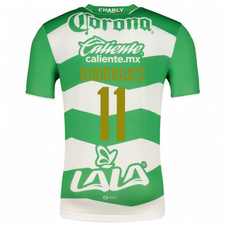 Kandiny Niño Camiseta Cynthia Rodríguez #11 Verde 1ª Equipación 2023/24 La Camisa Chile