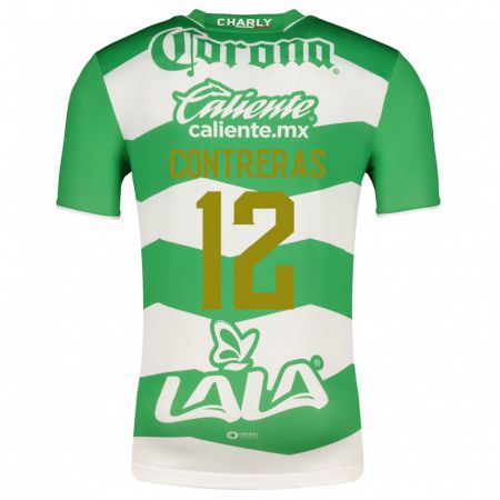 Kandiny Niño Camiseta Karol Contreras #12 Verde 1ª Equipación 2023/24 La Camisa Chile