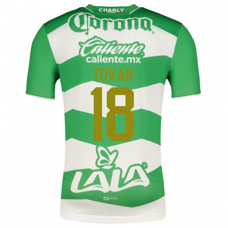 Kandiny Niño Camiseta Arlett Tovar #18 Verde 1ª Equipación 2023/24 La Camisa Chile