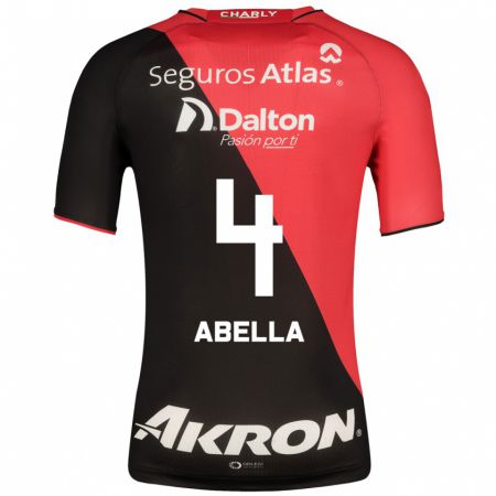 Kandiny Niño Camiseta José Abella #4 Negro 1ª Equipación 2023/24 La Camisa Chile