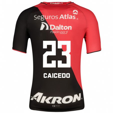 Kandiny Niño Camiseta Jordy Caicedo #23 Negro 1ª Equipación 2023/24 La Camisa Chile