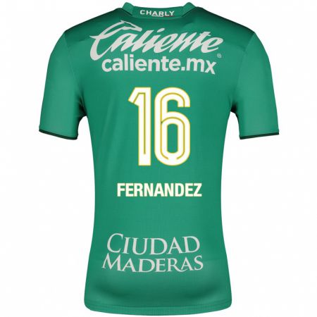 Kandiny Niño Camiseta Omar Fernández #16 Verde 1ª Equipación 2023/24 La Camisa Chile
