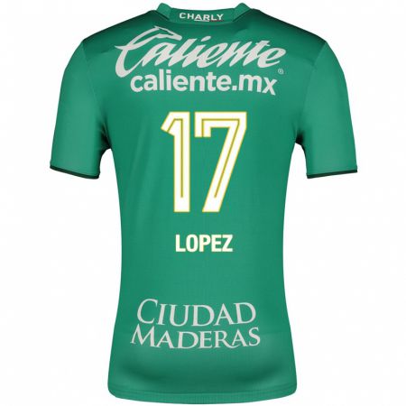 Kandiny Niño Camiseta Nicolás López #17 Verde 1ª Equipación 2023/24 La Camisa Chile