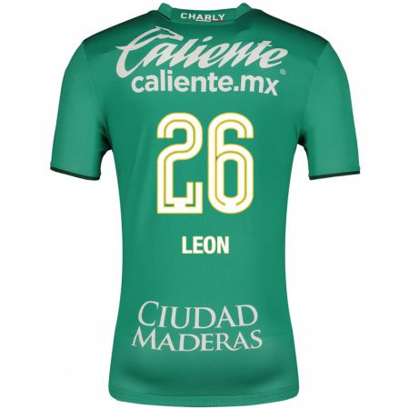 Kandiny Niño Camiseta Armando León #26 Verde 1ª Equipación 2023/24 La Camisa Chile