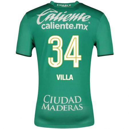 Kandiny Niño Camiseta Óscar Villa #34 Verde 1ª Equipación 2023/24 La Camisa Chile