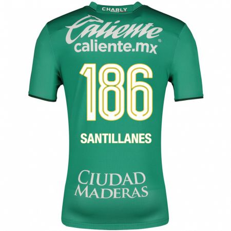 Kandiny Niño Camiseta Antonio Santillanes #186 Verde 1ª Equipación 2023/24 La Camisa Chile