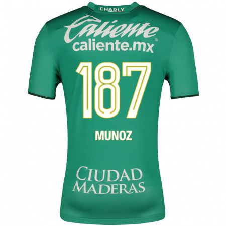 Kandiny Niño Camiseta Diego Muñoz #187 Verde 1ª Equipación 2023/24 La Camisa Chile