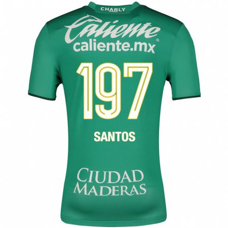 Kandiny Niño Camiseta Sebastián Santos #197 Verde 1ª Equipación 2023/24 La Camisa Chile