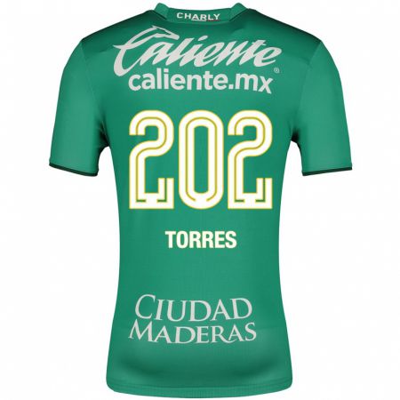 Kandiny Niño Camiseta Erick Torres #202 Verde 1ª Equipación 2023/24 La Camisa Chile
