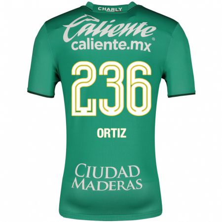 Kandiny Niño Camiseta Youssef Ortiz #236 Verde 1ª Equipación 2023/24 La Camisa Chile