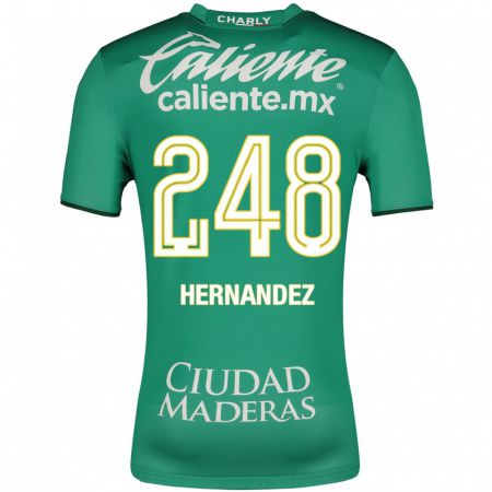 Kandiny Niño Camiseta Fernando Hernández #248 Verde 1ª Equipación 2023/24 La Camisa Chile