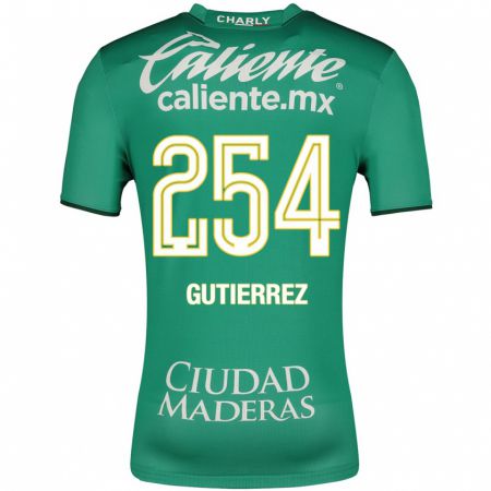 Kandiny Niño Camiseta Alan Gutiérrez #254 Verde 1ª Equipación 2023/24 La Camisa Chile