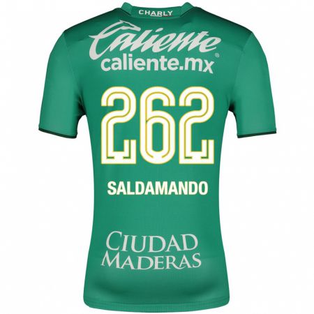 Kandiny Niño Camiseta José Saldamando #262 Verde 1ª Equipación 2023/24 La Camisa Chile