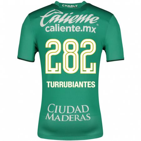 Kandiny Niño Camiseta Abdon Turrubiantes #282 Verde 1ª Equipación 2023/24 La Camisa Chile