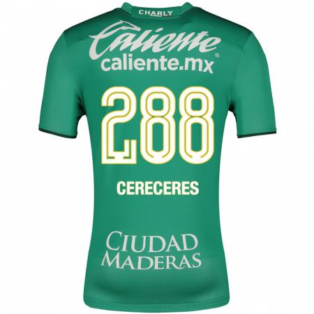 Kandiny Niño Camiseta Thomas Cereceres #288 Verde 1ª Equipación 2023/24 La Camisa Chile