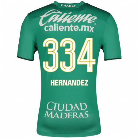 Kandiny Niño Camiseta Alan Hernández #334 Verde 1ª Equipación 2023/24 La Camisa Chile