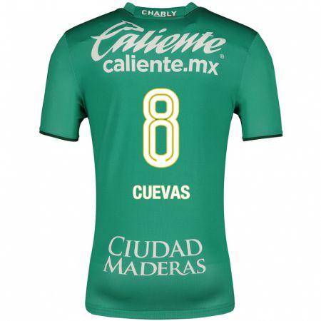 Kandiny Niño Camiseta Lucero Cuevas #8 Verde 1ª Equipación 2023/24 La Camisa Chile