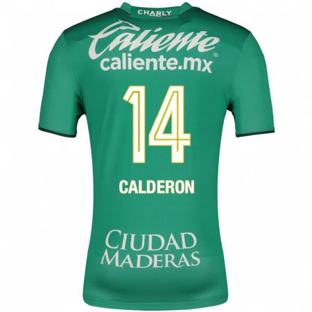 Kandiny Niño Camiseta Daniela Calderón #14 Verde 1ª Equipación 2023/24 La Camisa Chile