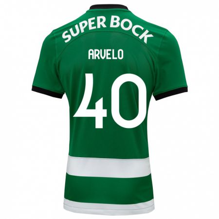 Kandiny Niño Camiseta Adam Arvelo #40 Verde 1ª Equipación 2023/24 La Camisa Chile