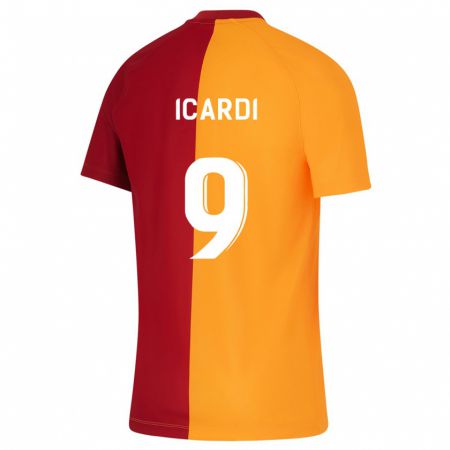 Kandiny Niño Camiseta Mauro Icardi #9 Naranja 1ª Equipación 2023/24 La Camisa Chile