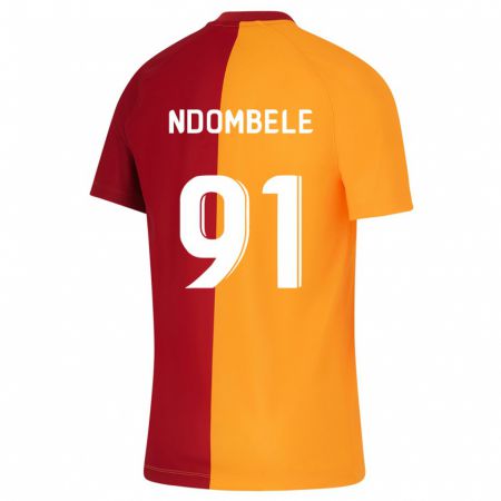 Kandiny Niño Camiseta Tanguy Ndombélé #91 Naranja 1ª Equipación 2023/24 La Camisa Chile