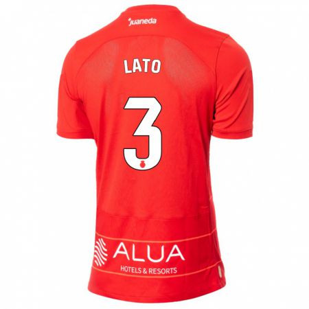 Kandiny Niño Camiseta Toni Lato #3 Rojo 1ª Equipación 2023/24 La Camisa Chile