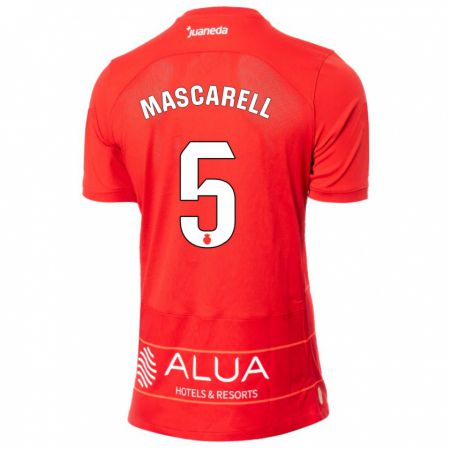 Kandiny Niño Camiseta Omar Mascarell #5 Rojo 1ª Equipación 2023/24 La Camisa Chile