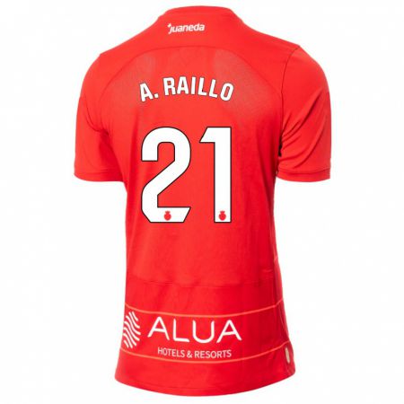 Kandiny Niño Camiseta Antonio Raíllo #21 Rojo 1ª Equipación 2023/24 La Camisa Chile