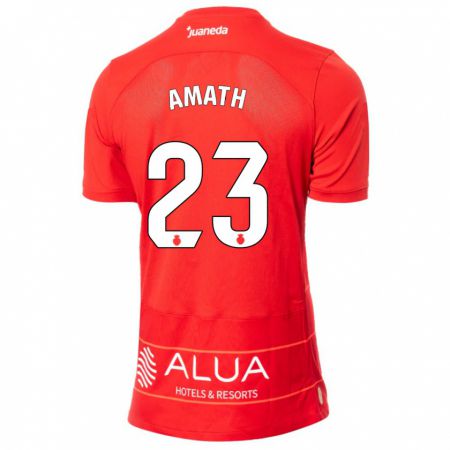 Kandiny Niño Camiseta Amath Ndiaye #23 Rojo 1ª Equipación 2023/24 La Camisa Chile