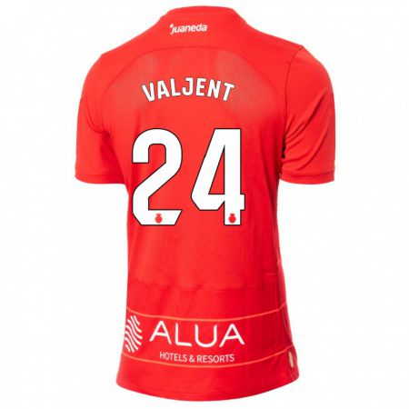 Kandiny Niño Camiseta Martin Valjent #24 Rojo 1ª Equipación 2023/24 La Camisa Chile