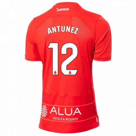 Kandiny Niño Camiseta Yahir Antúnez #12 Rojo 1ª Equipación 2023/24 La Camisa Chile