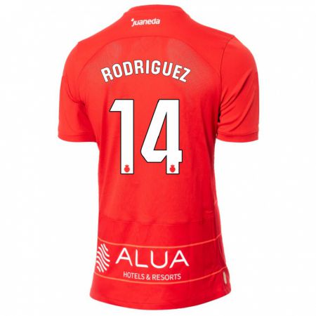 Kandiny Niño Camiseta Diego Rodríguez #14 Rojo 1ª Equipación 2023/24 La Camisa Chile