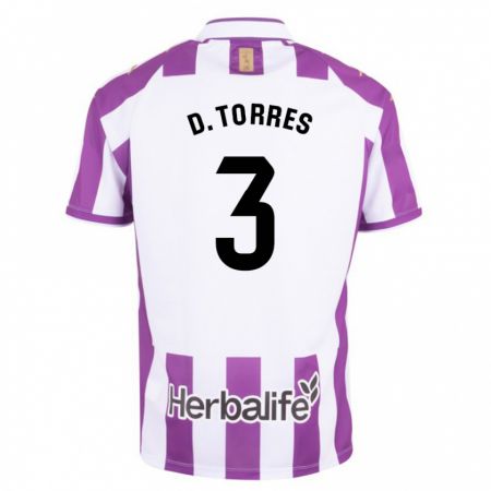 Kandiny Niño Camiseta David Torres #3 Morado 1ª Equipación 2023/24 La Camisa Chile