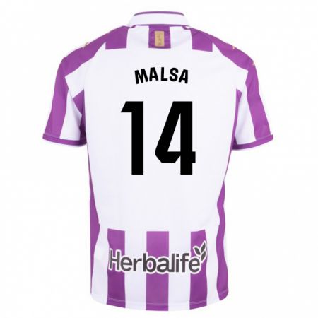 Kandiny Niño Camiseta Mickaël Malsa #14 Morado 1ª Equipación 2023/24 La Camisa Chile