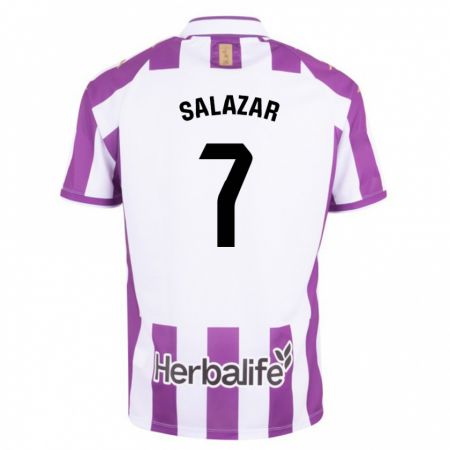 Kandiny Niño Camiseta Israel Salazar #7 Morado 1ª Equipación 2023/24 La Camisa Chile