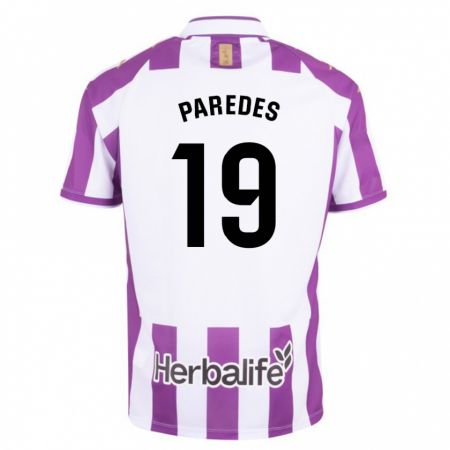 Kandiny Niño Camiseta Yago Paredes #19 Morado 1ª Equipación 2023/24 La Camisa Chile