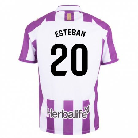 Kandiny Niño Camiseta Sergio Esteban #20 Morado 1ª Equipación 2023/24 La Camisa Chile