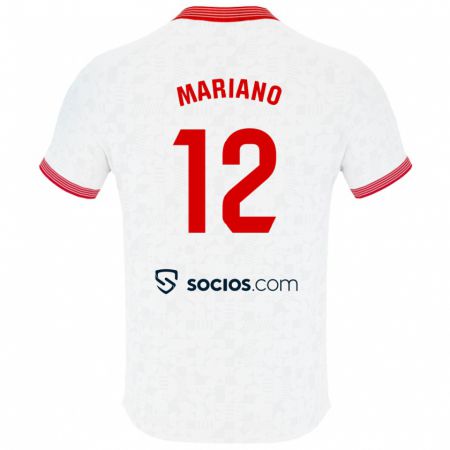 Kandiny Niño Camiseta Mariano Díaz #12 Blanco 1ª Equipación 2023/24 La Camisa Chile