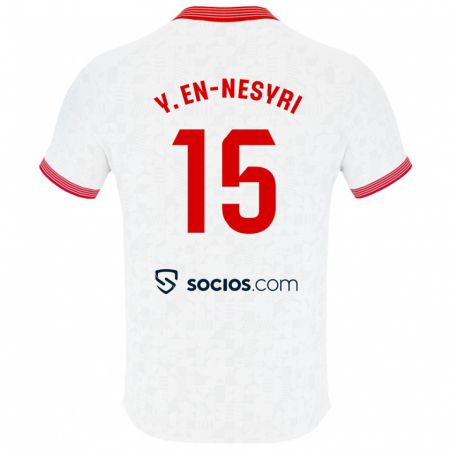 Kandiny Niño Camiseta Youssef En-Nesyri #15 Blanco 1ª Equipación 2023/24 La Camisa Chile