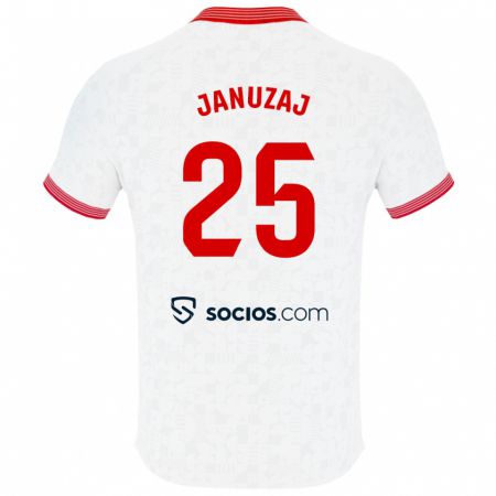 Kandiny Niño Camiseta Adnan Januzaj #25 Blanco 1ª Equipación 2023/24 La Camisa Chile