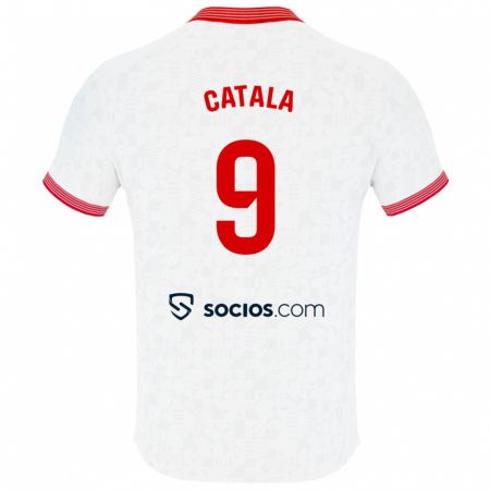 Kandiny Niño Camiseta Rubén Catalá #9 Blanco 1ª Equipación 2023/24 La Camisa Chile