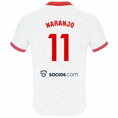 Kandiny Niño Camiseta Mario Naranjo #11 Blanco 1ª Equipación 2023/24 La Camisa Chile