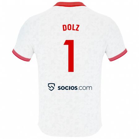 Kandiny Niño Camiseta Marc Dolz #1 Blanco 1ª Equipación 2023/24 La Camisa Chile