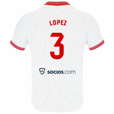 Kandiny Niño Camiseta David López #3 Blanco 1ª Equipación 2023/24 La Camisa Chile